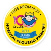 Selo nós apoiamos Hospital Pequeno Príncipe